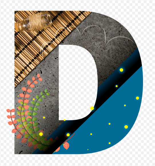 D letter marquee img, Font, B, impressive, english letters, vietnamese letters, nature, stylized alphabet Flowers, leaves, alphabet illustration, free png, free img