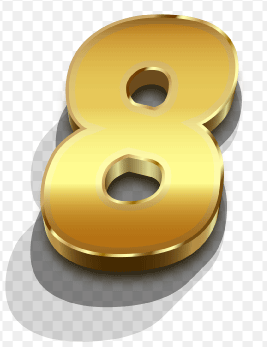gold number eight