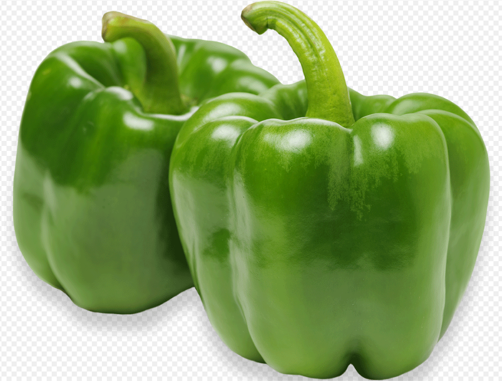 Green Bell Peppers no background