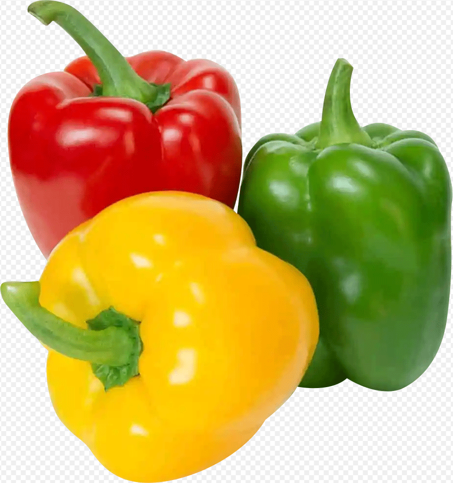 Red, green, yellow Bell Peppers Free Image