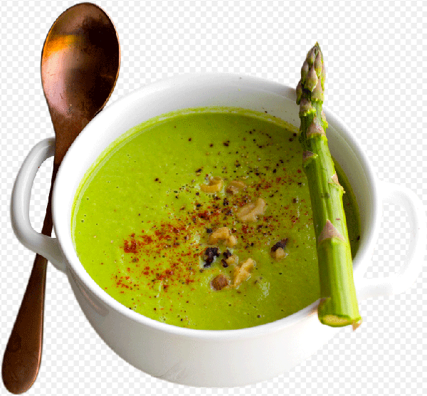 Soup asparagus soup vegan image