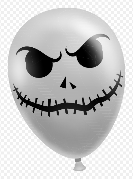 Halloween party grey balloons PNG